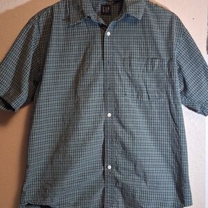 GAP Men's Green Plaid Shirt M 260744